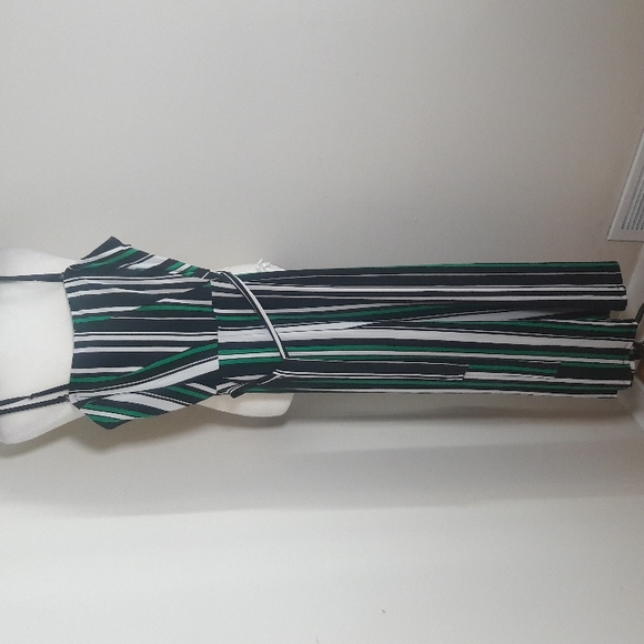 INC striped wide leg belted jumpsuit - Picture 1 of 11